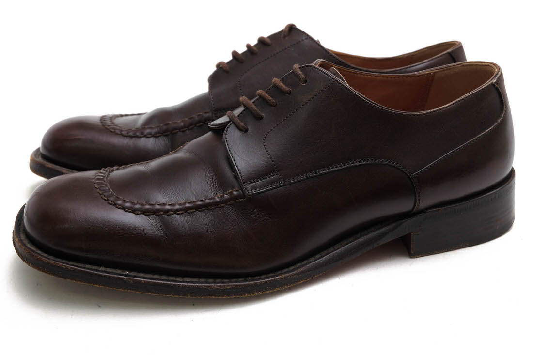 HERMES / エルメス スキンステッチ 牛革 カーフ Uチップ レザーソール