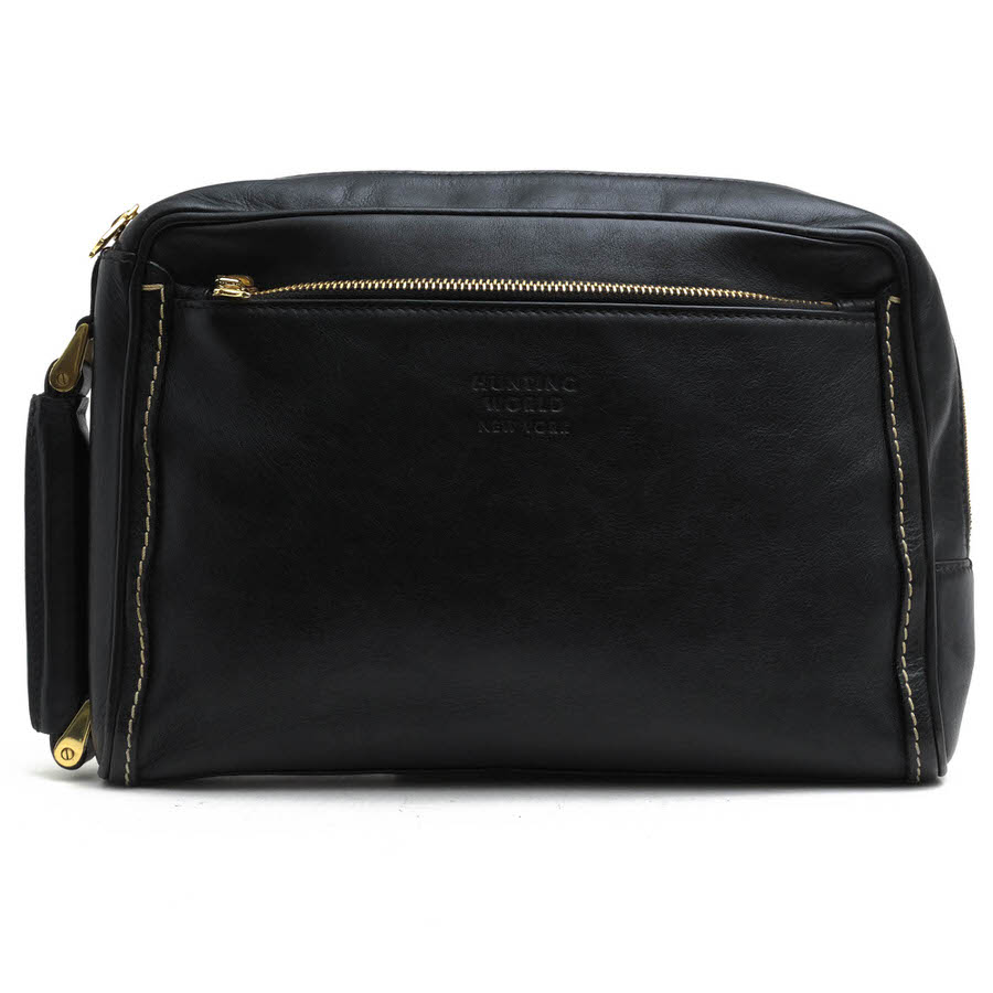 HUNTING WORLD / ハンティングワールド 牛革 ブラック 黒 セカンド