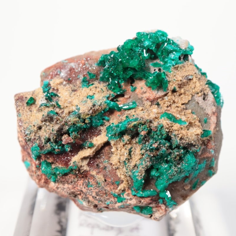 外国産鉱物標本 コンゴ産母岩付きダイオプテーズ 原石 ダイオプテーズ