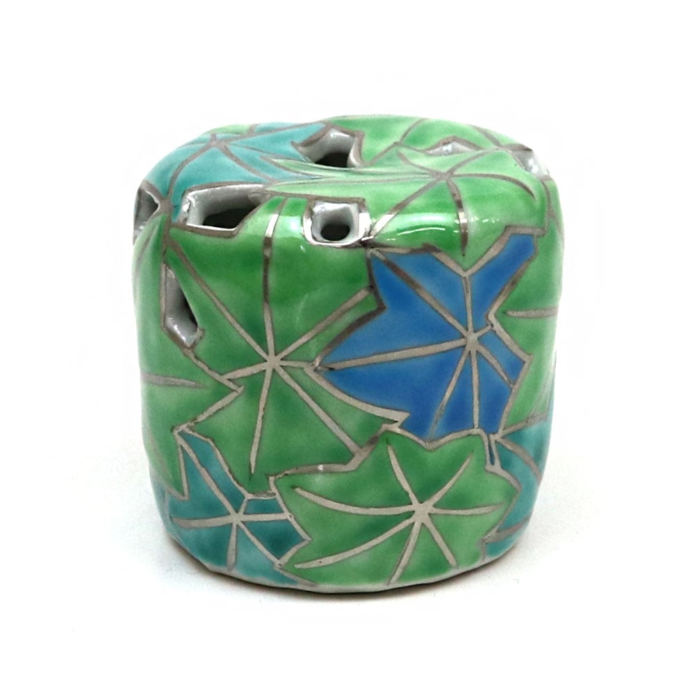 茶道具 蓋置】 蓋置 色絵 青楓 高野昭阿弥作 | 蓋置（ふたおき