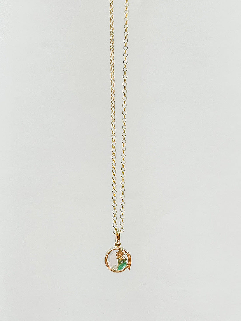 ペンダントトップ ラウンド型S (ファセットカット有)（ネックレス