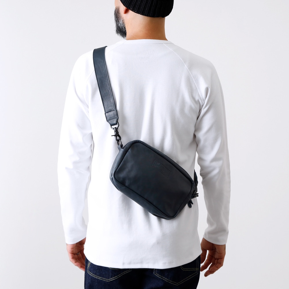 Butler Verner Sails】HORSE LEATHER SQUARE ZIP SHOULDER BAG ホース