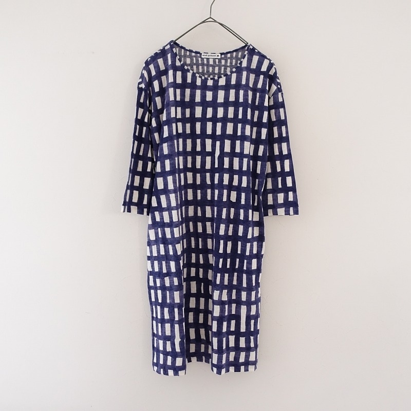 ミナペルホネン mina perhonen sora check チェックプリントアンゴラ