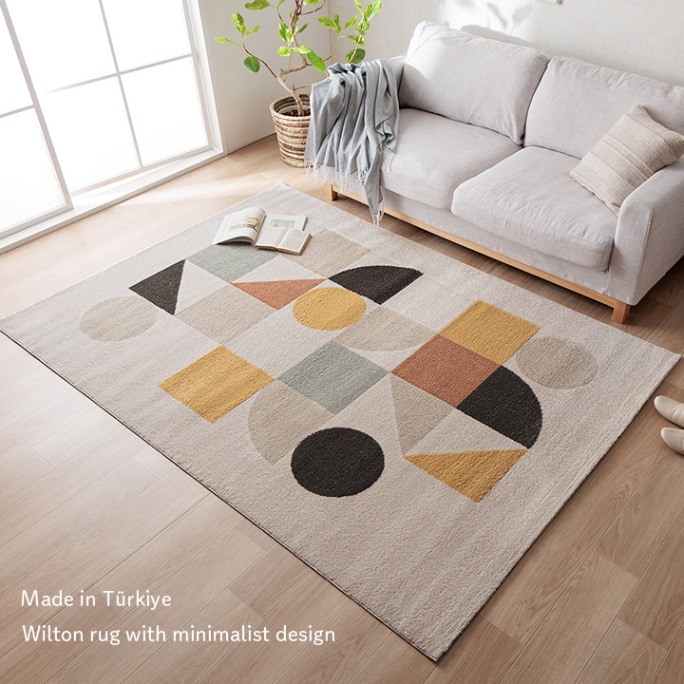 ウィルトンラグ ミケ トルコ製 アイボリー 北欧 カジュアル｜イケヒコ