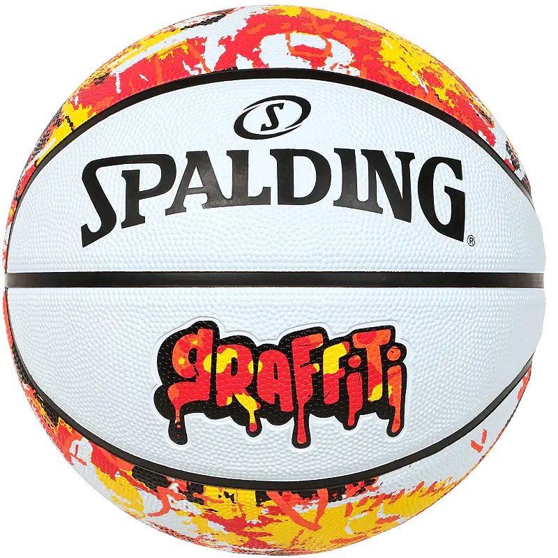 バスケットボール 7号 グラフィティ オレンジ×レッド ラバー 85-264J