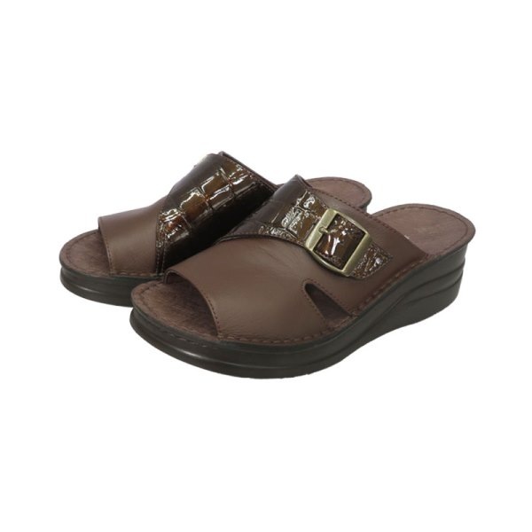 コンビレザーミュールサンダル☆No.4182☆本革☆日本製