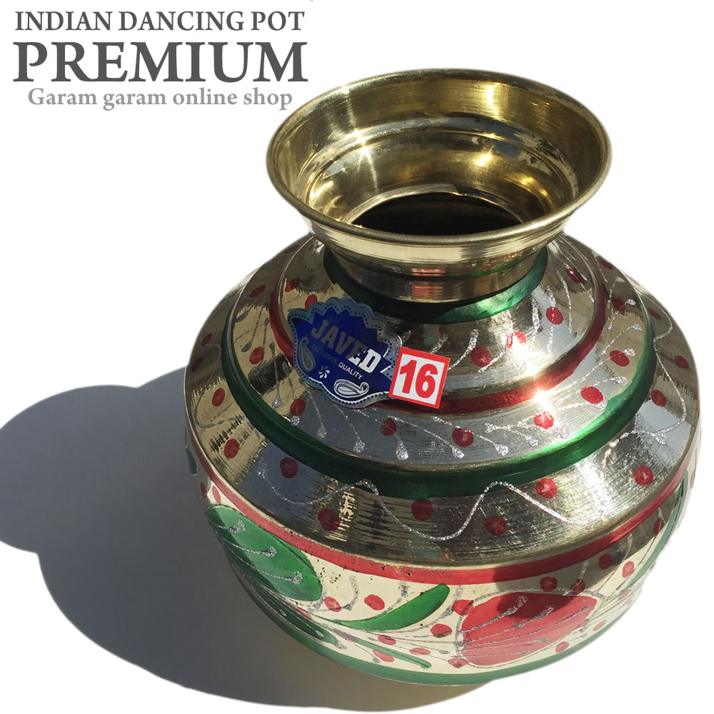 インディアンダンシングポット プレミアム （インドの踊り用の装飾され