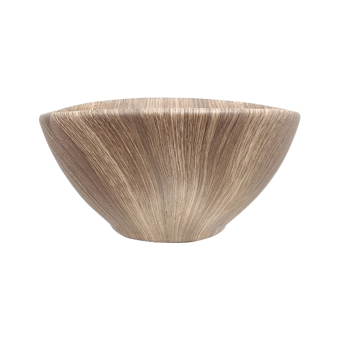 洗面ボウル おしゃれ 木目 楕円 陶器 置き型 オーバーフロー無し W340