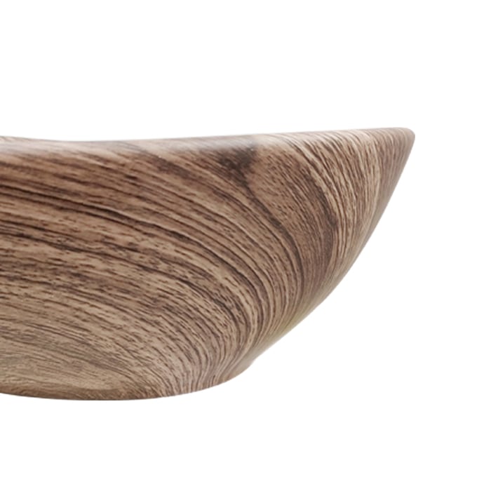 洗面ボウル おしゃれ 木目 楕円 陶器 置き型 オーバーフロー無し W340