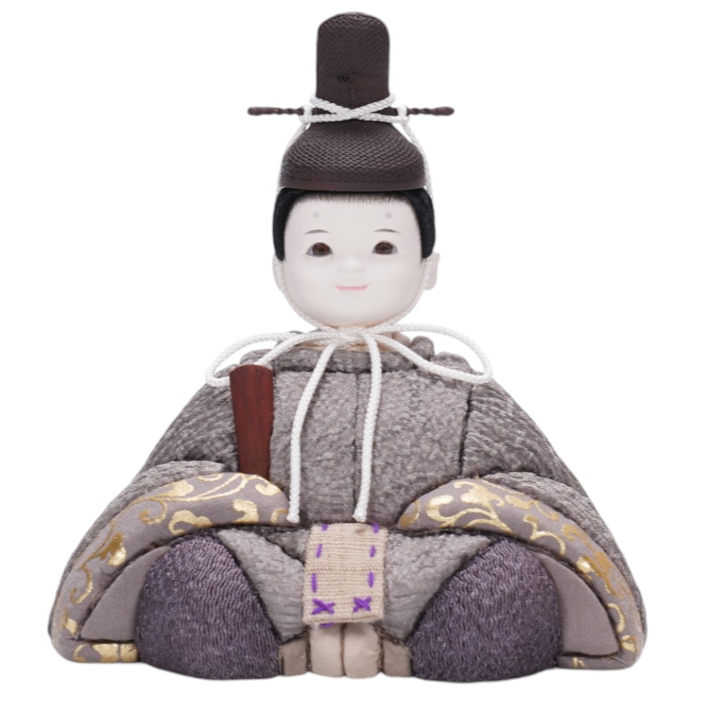 木目込み雛人形】草木染(ログウッド×ビワ) 親王飾り(ケースなし) | 縫