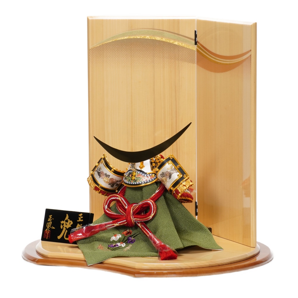 五月人形】9号 彫金 三日月 伊達政宗 兜飾り〈上原玉鳳作〉[245-033