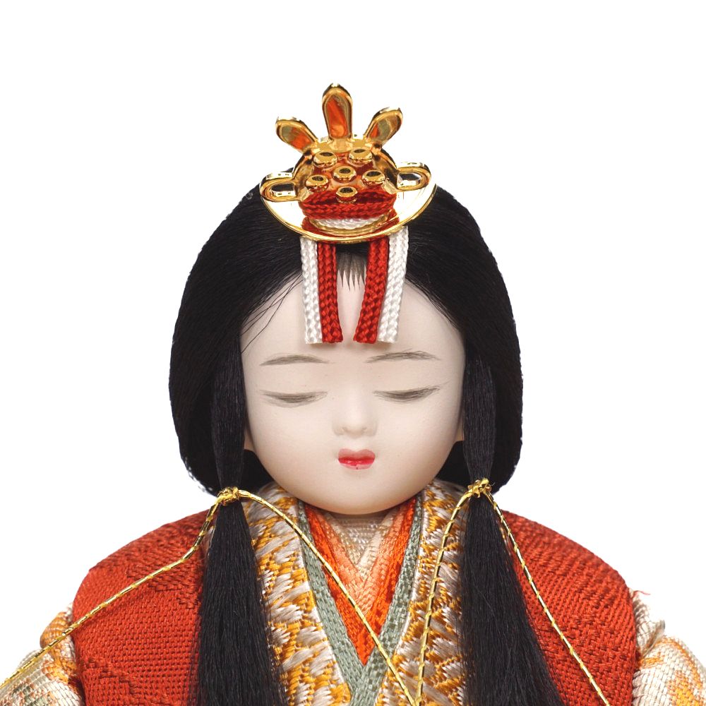 木目込み雛人形】安土雛 溜塗 五人揃い二段飾り | 木村一秀作 ｜雛人形