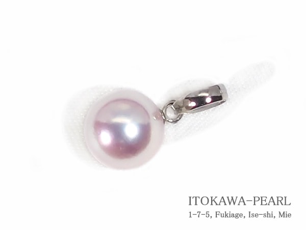 無調色 あこや真珠ペンダントトップ＜8mm＞PT850 P-8512 | 真珠