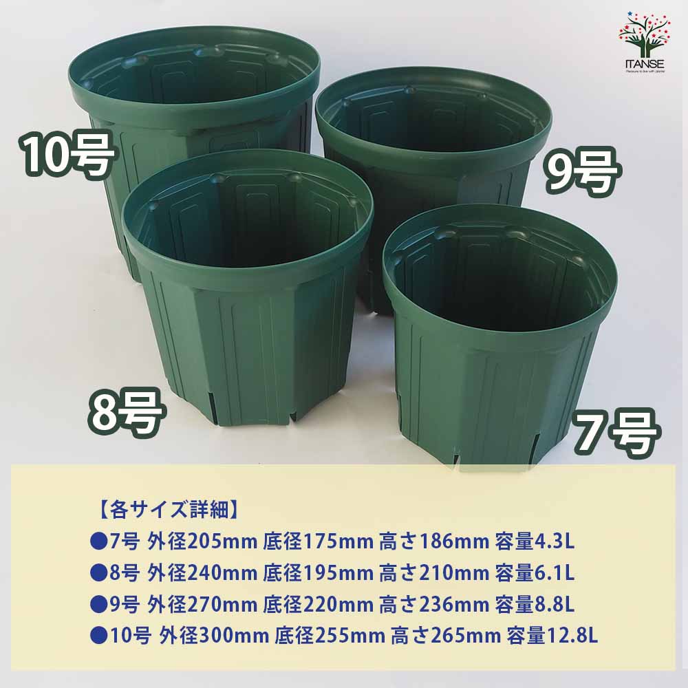 スリット鉢 中サイズ4種類セット 【資材 7～10号／各1個(合計4個