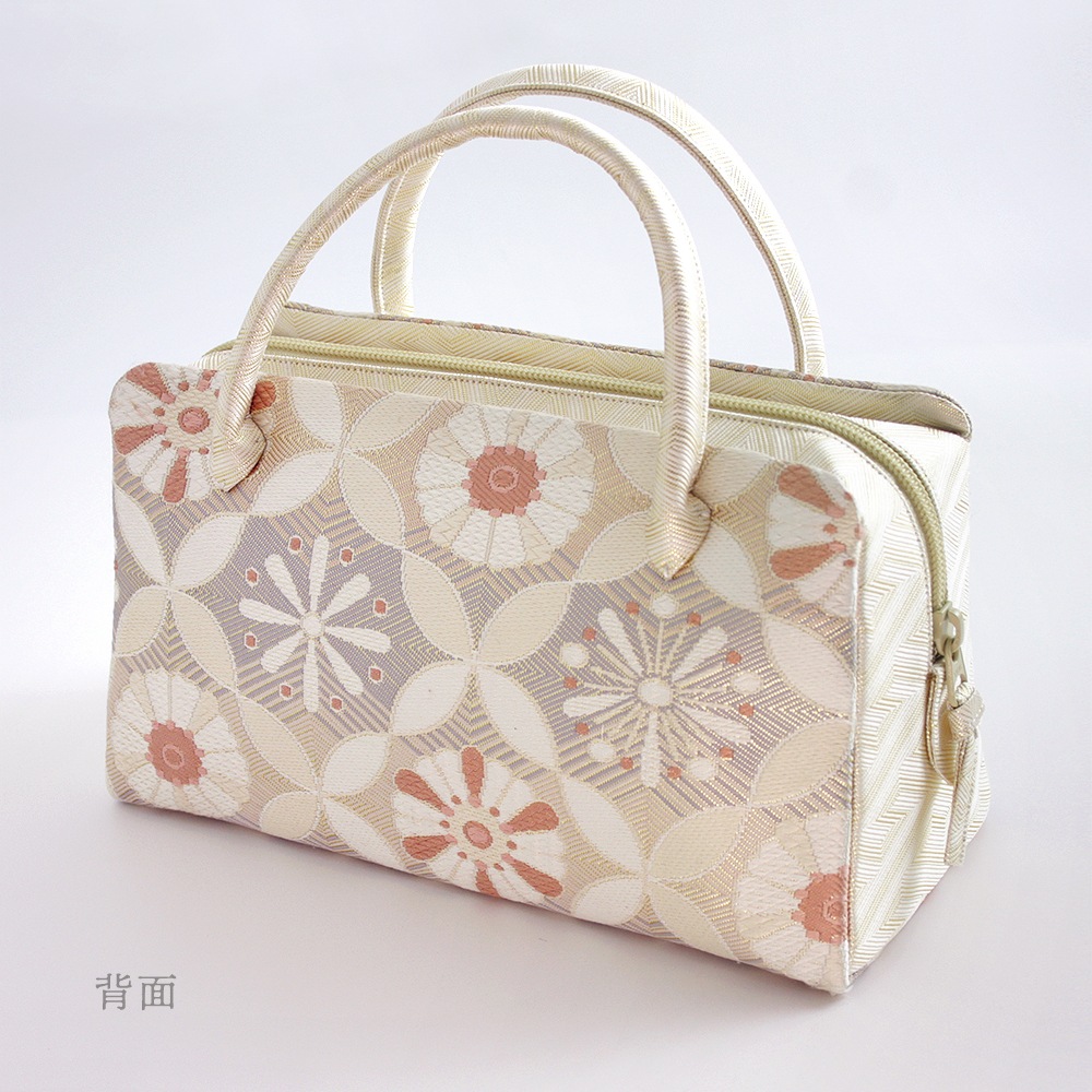 葵バッグ「佐賀錦梅七宝」｜和装バッグ 着物用ハンドバッグ