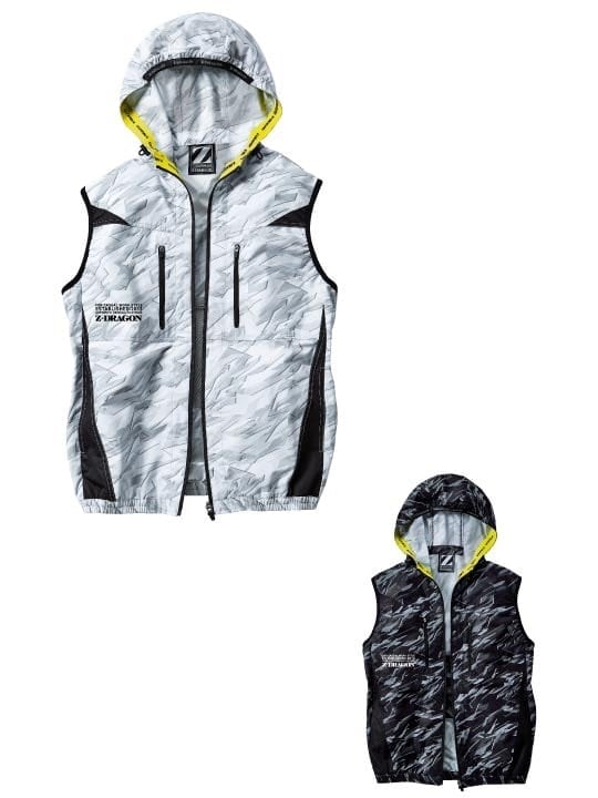 Z-DRAGON】 FS74240J 空調服(R)ベスト（フード付）＋18.0V超大風量瞬間