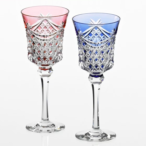 江戸切子 ペアフルートシャンパングラス＜竹の膳＞ KAGAMI | ワイン