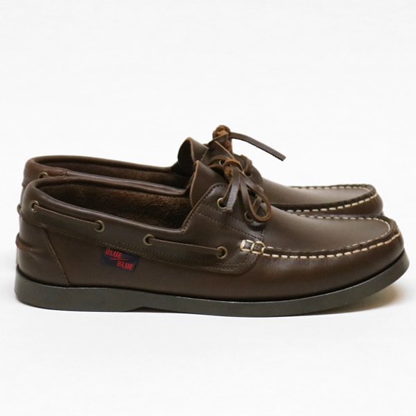 ブルーブルー/BLUE BLUE 2EYEレザーデッキシューズ レザーシューズ
