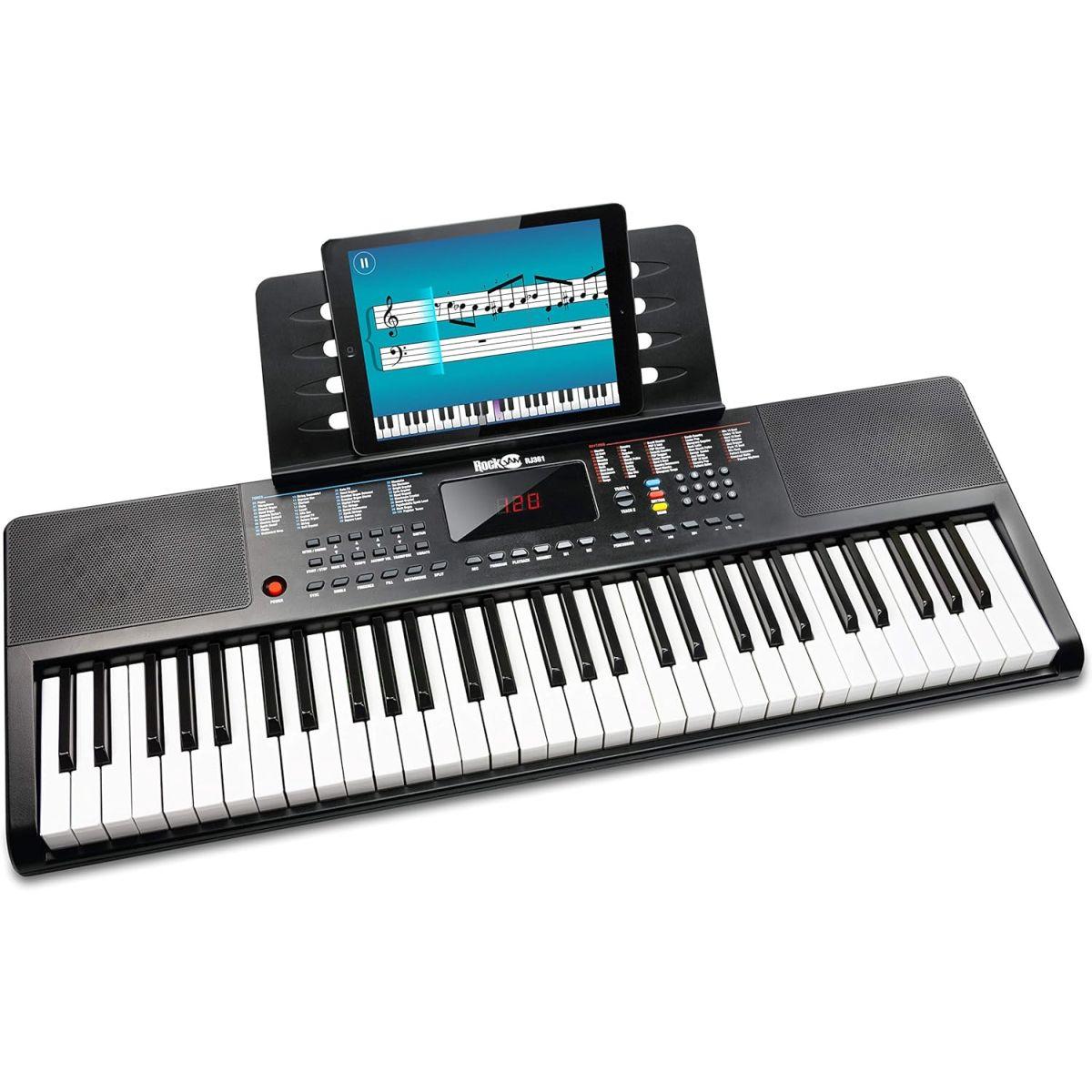 RockJam 61鍵 電子キーボード RJ361 【電源アダプター、譜面台、鍵盤
