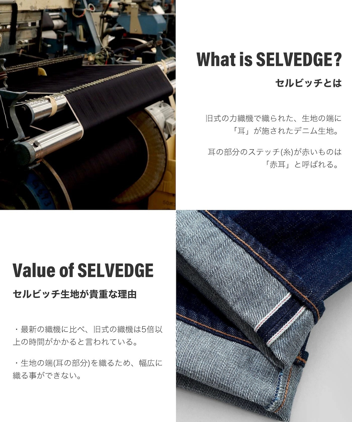 15oz Selvedge Piped Wide Denim / 15ozセルビッチ パイプドワイド