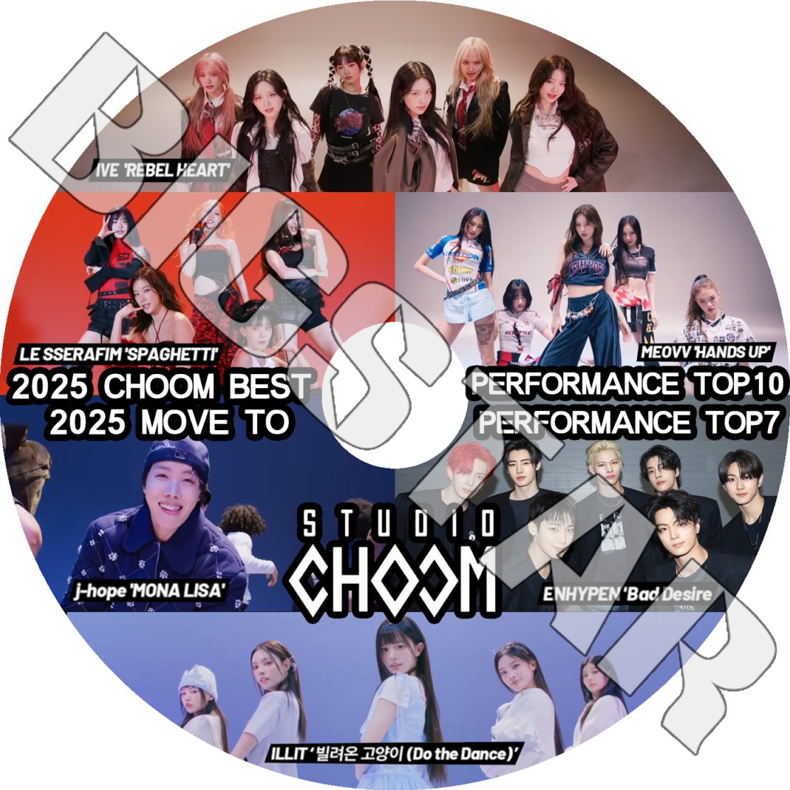 K-POP DVD 2025 CHOOM BEST PERFOMANCE TOP10 - LE SSERAFIM/ ENHYPEN