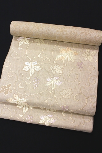 西陣織弥栄織物謹製 九寸名古屋帯「葡萄唐草」 | 販売着物商品,名古屋