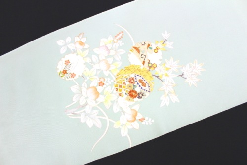 手描き友禅塩瀬お誂え染めプラン3（お仕立て・染め帯用高級帯芯含み