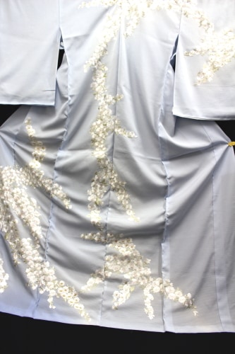 最高級夏訪問着「刺繍 桜と夏の花」 | 販売着物商品,夏着物,礼装用夏