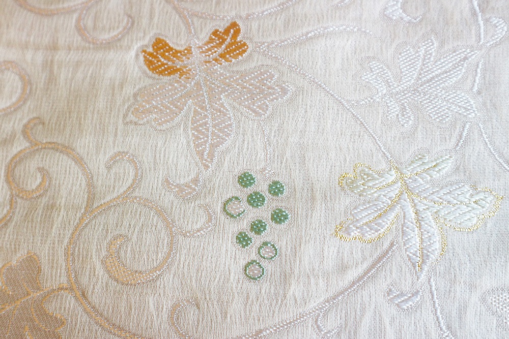 西陣織弥栄織物謹製 九寸名古屋帯「葡萄唐草」 | 販売着物商品,名古屋