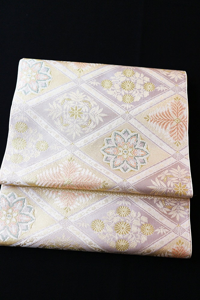 皇室御用達 北出与三郎謹製逸品袋帯「本袋 天井格子華紋」 | 販売着物