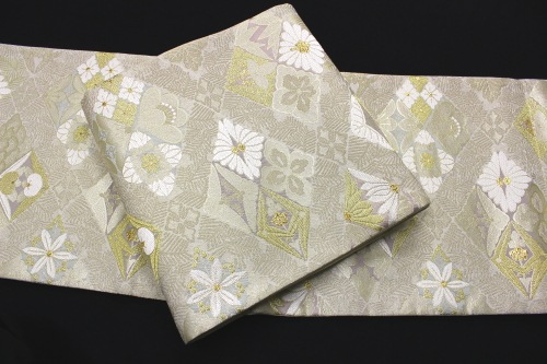 最高級西陣織弥栄織物謹製袋帯「銀麗 菱華紋」 | 販売着物商品,袋帯
