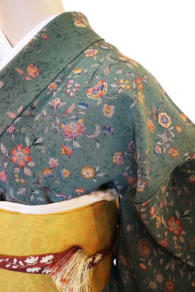 正絹小紋レンタルフルセット「更紗」 | レンタル着物,おしゃれ着物