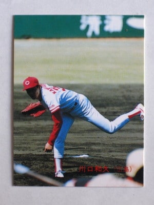 89215 カルビープロ野球カード 1989年 No.215 広島 川口和久 美下品
