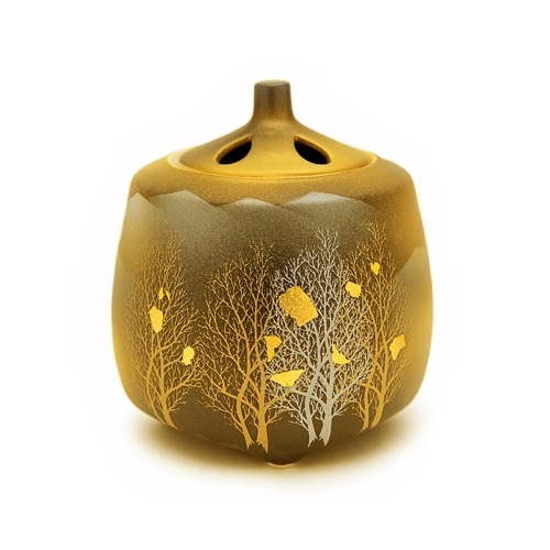 日本香堂の香器『香炉【金雲木立(きんうんこだち)】九谷焼』 | 取扱い