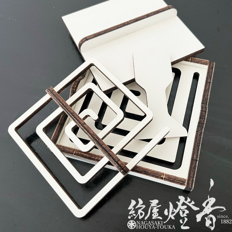 香道具『常香盤・燃香用灰押【抜き型・渦巻型】紙箱』長川仁三郎商店
