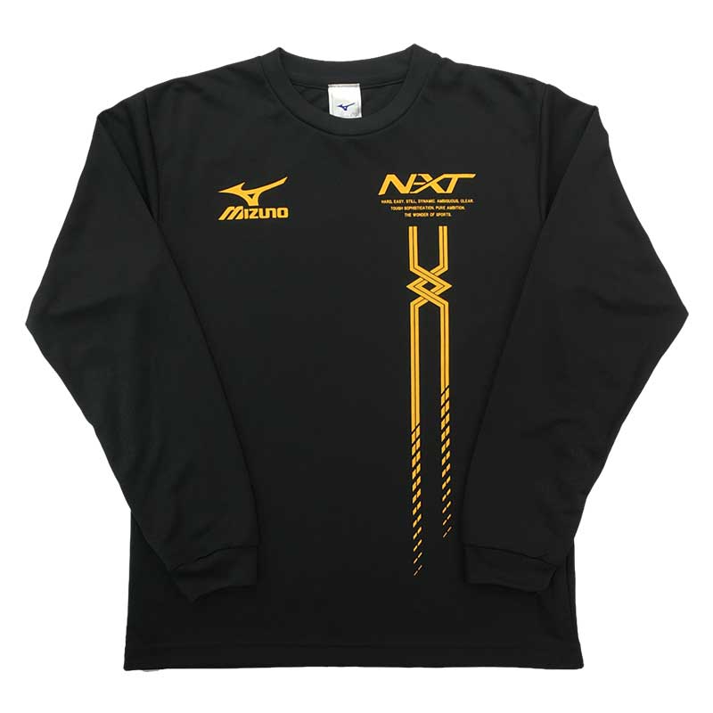 ミズノ オリジナル長袖Tシャツ NXT縦ロゴ ロンT 陸上 ランニング