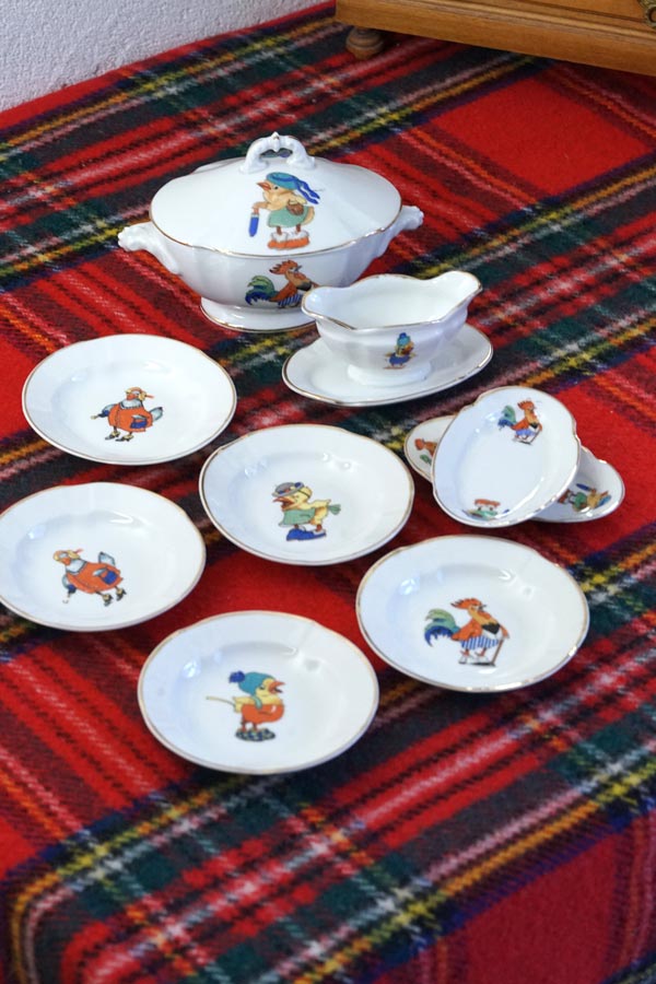 フランスアンティークディネットおままごと9点セット gc-1394の通販