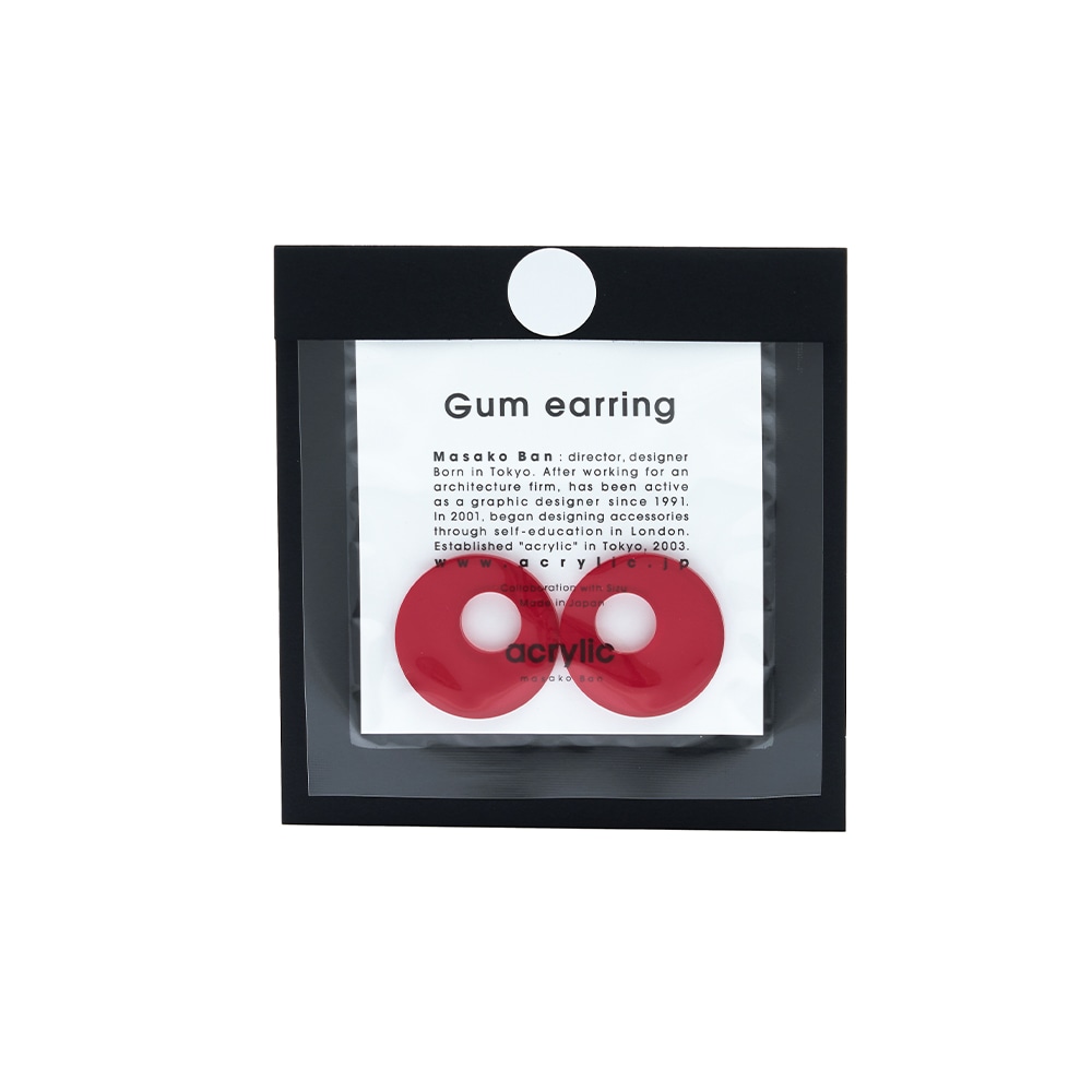 acrylic｜2026 earring parts (RD) イヤリングパーツ サークル レッド