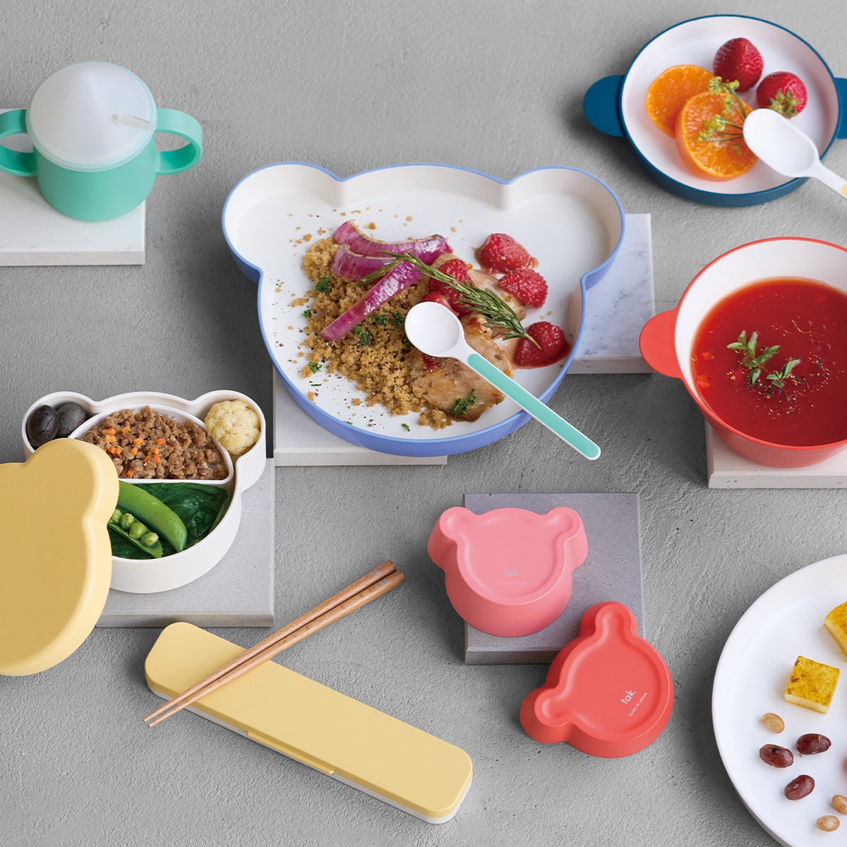 tak｜キッズディッシュ ギフトボックス ベア ラッキーセブン | KONCENT