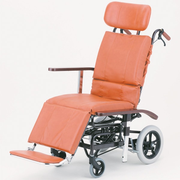スチール製 ティルト&フルリクライニング式 介助用車いす NHR-7