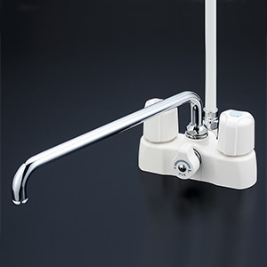 KF2008R3】デッキ形2ハンドルシャワー 300mmパイプ付｜【公式