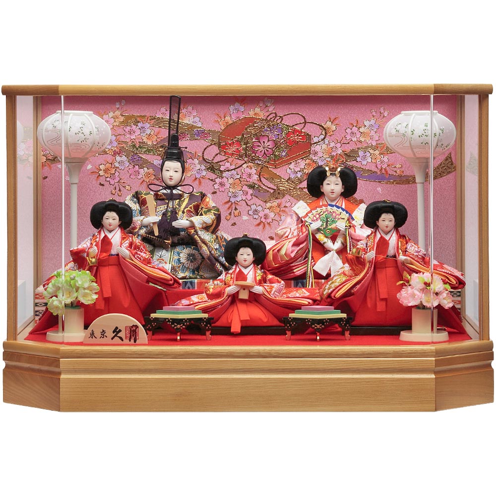 雛人形 コンパクト ひな人形 雛 ケース飾り 親王飾り 清玉作 芥子親王