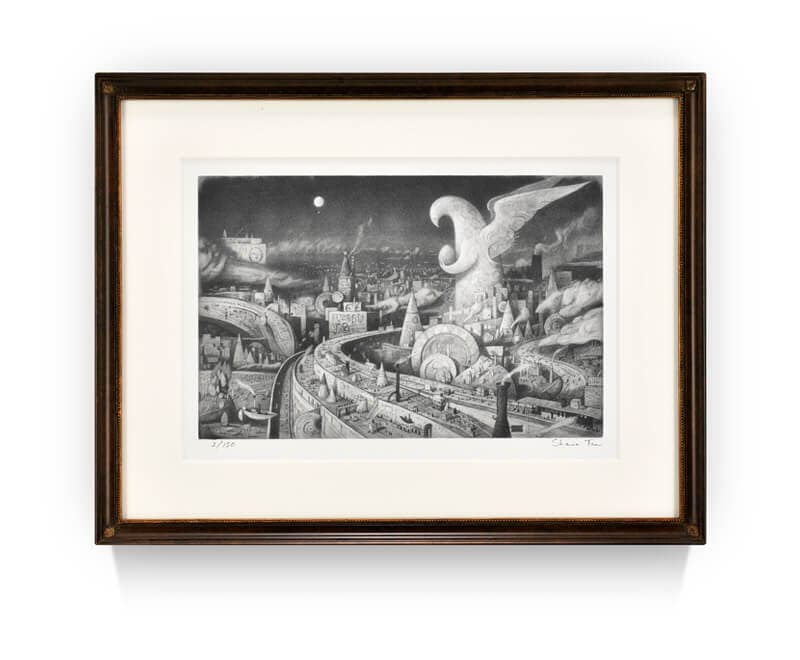 美品】エディションナンバー入り綺麗な白鳥のリトグラフ 美品