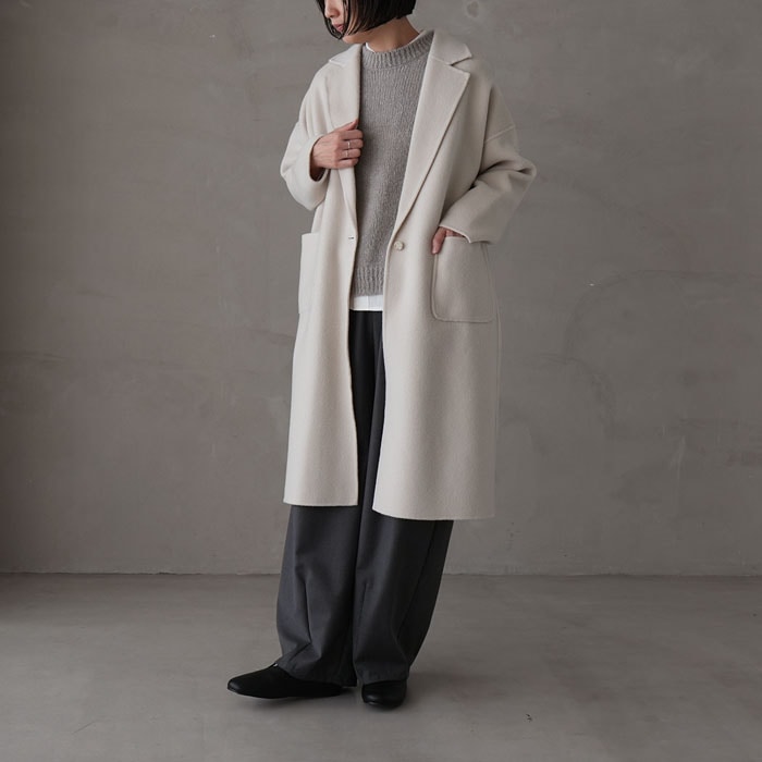 □（e243t166) / evam eva(エヴァムエヴァ) /tailored coat