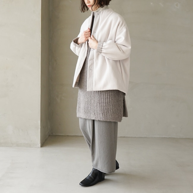 e223t179) / evam eva (エヴァムエヴァ) / wool padding short coat