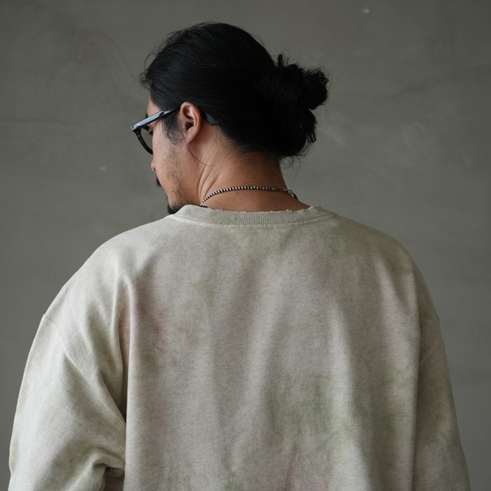 □(anc-ct87-b) / ANCELLM (アンセルム) / MARBLING SWEAT SHIRT