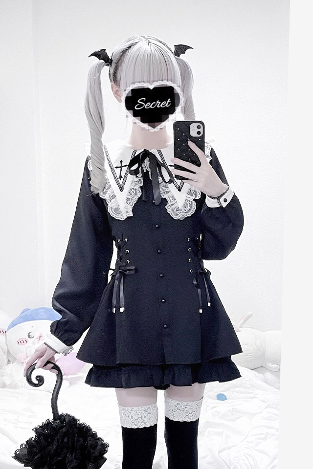 MA*RS】【二点セット】スピンドル付きクロス刺繍セットアップ