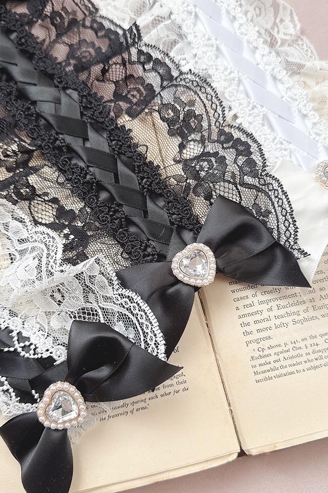 Princess Melody】ヘッドドレス（クリップ付き）② - BLK/ホワイト