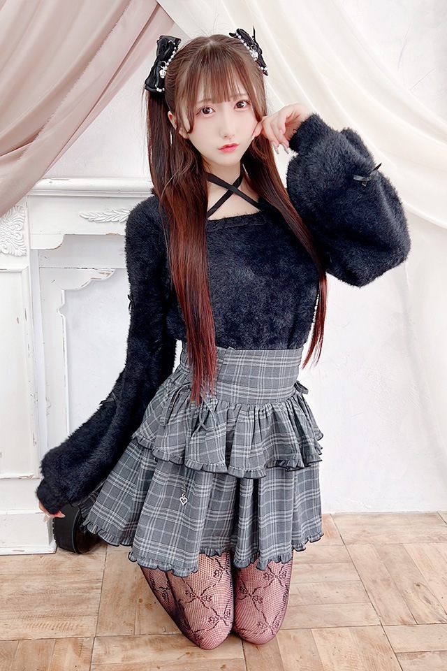 MA*RS】チビリボンケープ風ニット - ブラック size-F | 地雷系・量産型