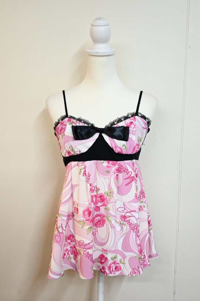 MA*RS】【通販限定販売】幾何学バラ柄キャミソール - ピンク size-F